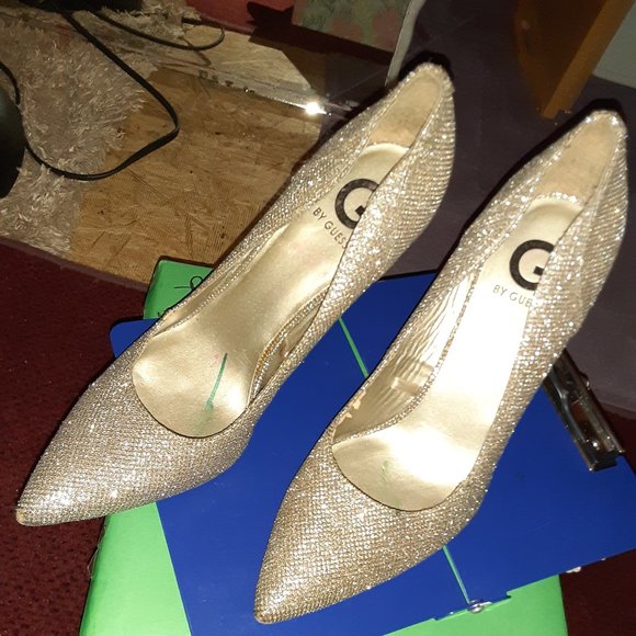 Guess Shoes Guess Silver Shiny High Heels Poshmark